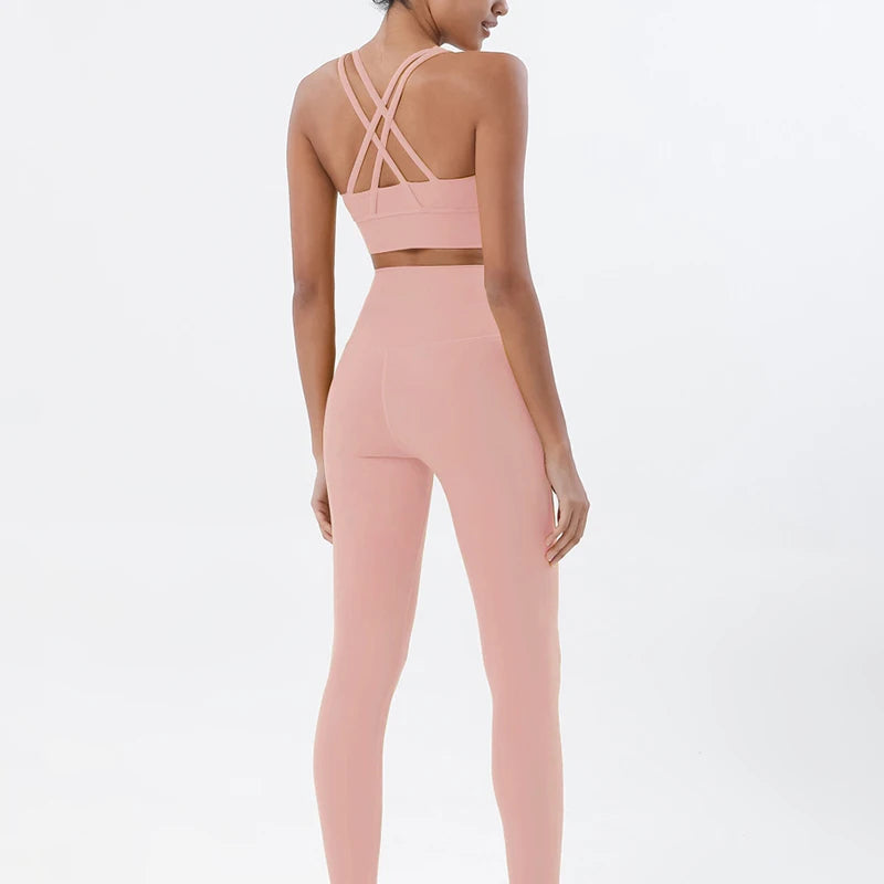 Women's two-piece nylon yoga set