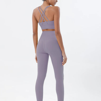 Women's two-piece nylon yoga set