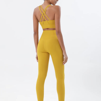 Women's two-piece nylon yoga set