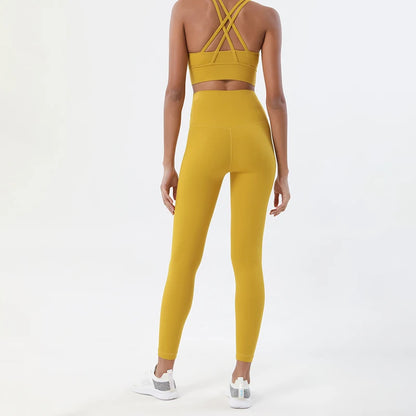 Women's two-piece nylon yoga set