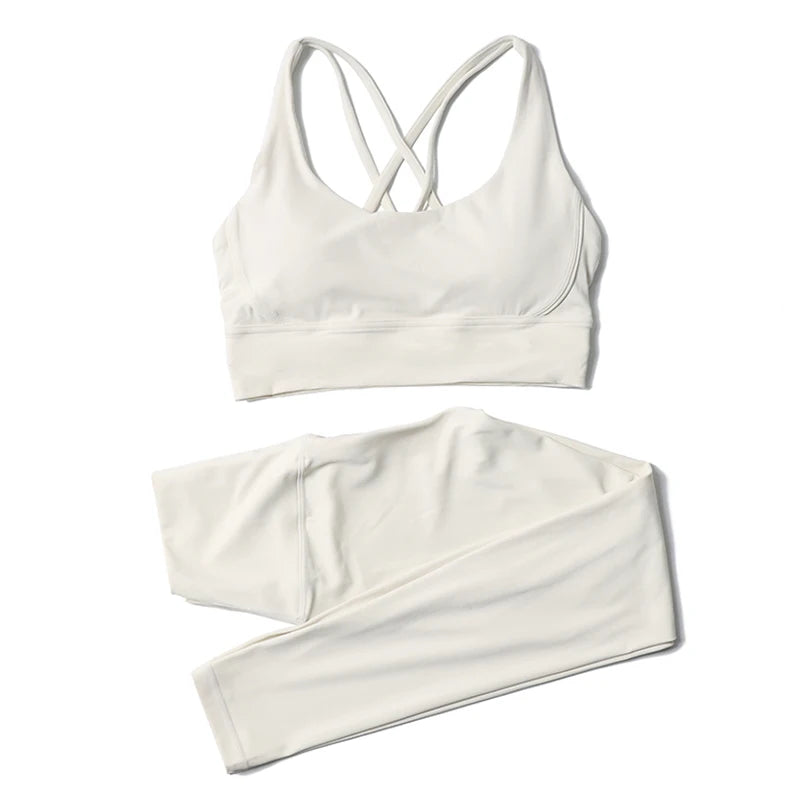 Women's two-piece nylon yoga set