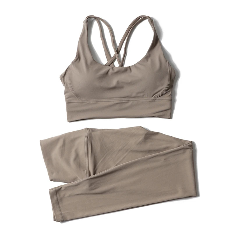 Women's two-piece nylon yoga set
