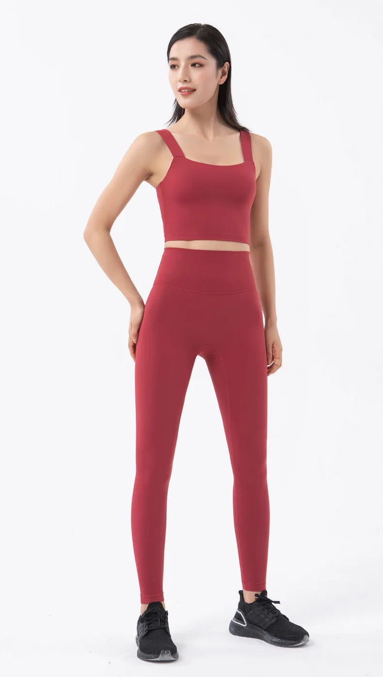Women's two-piece nylon yoga set