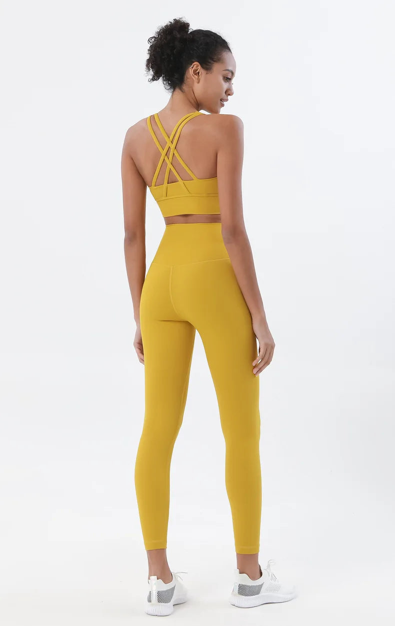 Women's two-piece nylon yoga set