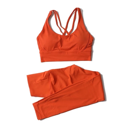 Women's two-piece nylon yoga set