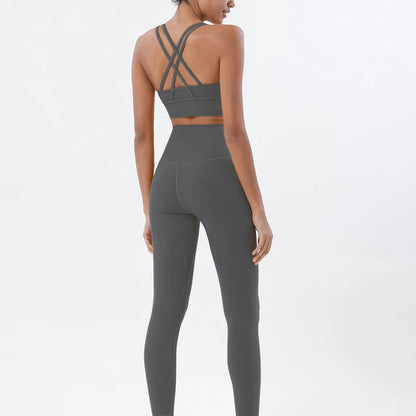 Women's two-piece nylon yoga set