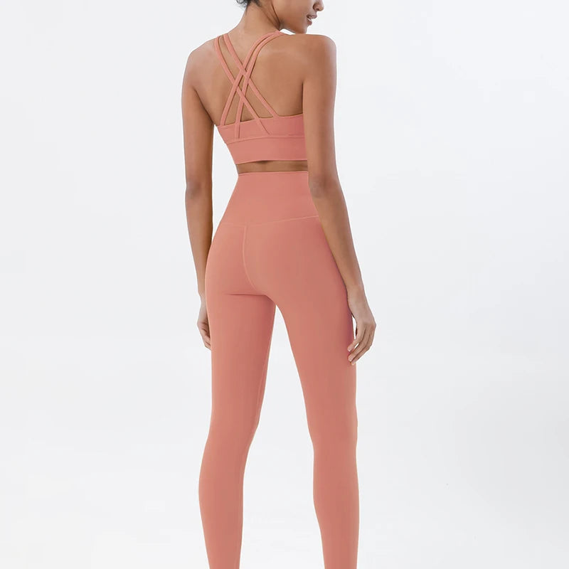 Women's two-piece nylon yoga set
