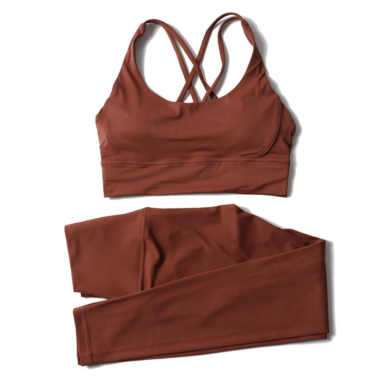 Women's two-piece nylon yoga set