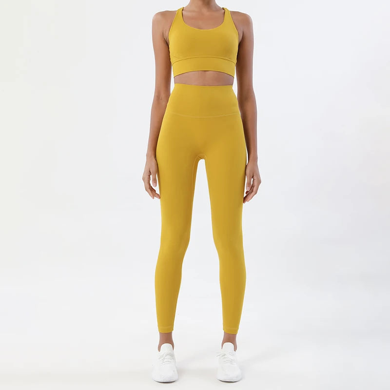 Women's two-piece nylon yoga set