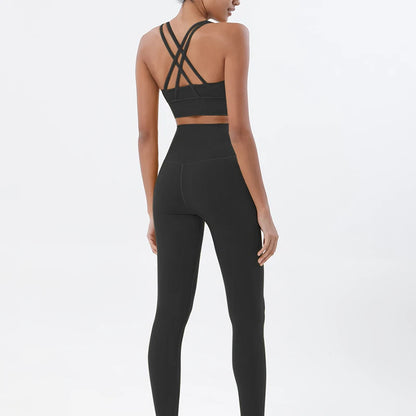 Women's two-piece nylon yoga set