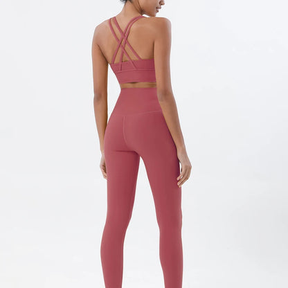 Women's two-piece nylon yoga set