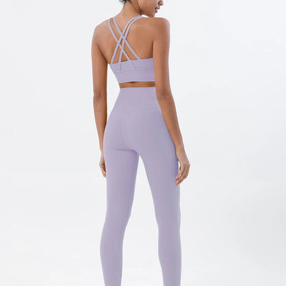 Women's two-piece nylon yoga set