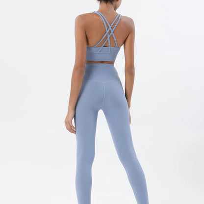 Women's two-piece nylon yoga set