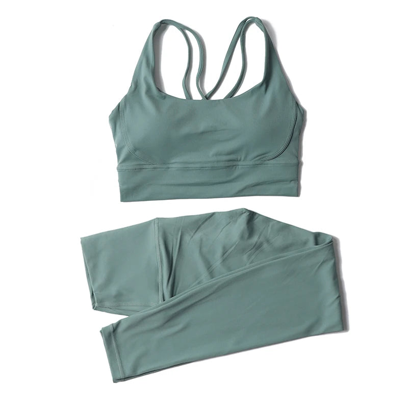 Women's two-piece nylon yoga set