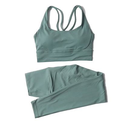 Women's two-piece nylon yoga set
