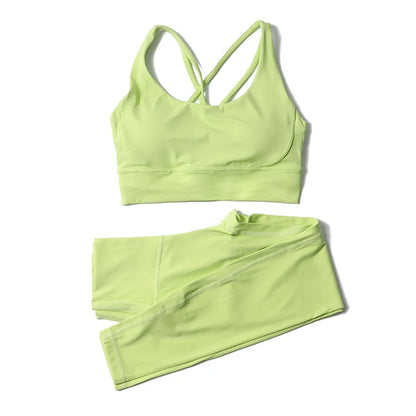 Women's two-piece nylon yoga set