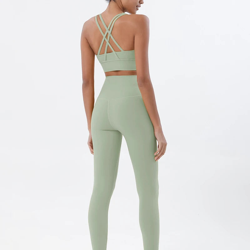 Women's two-piece nylon yoga set