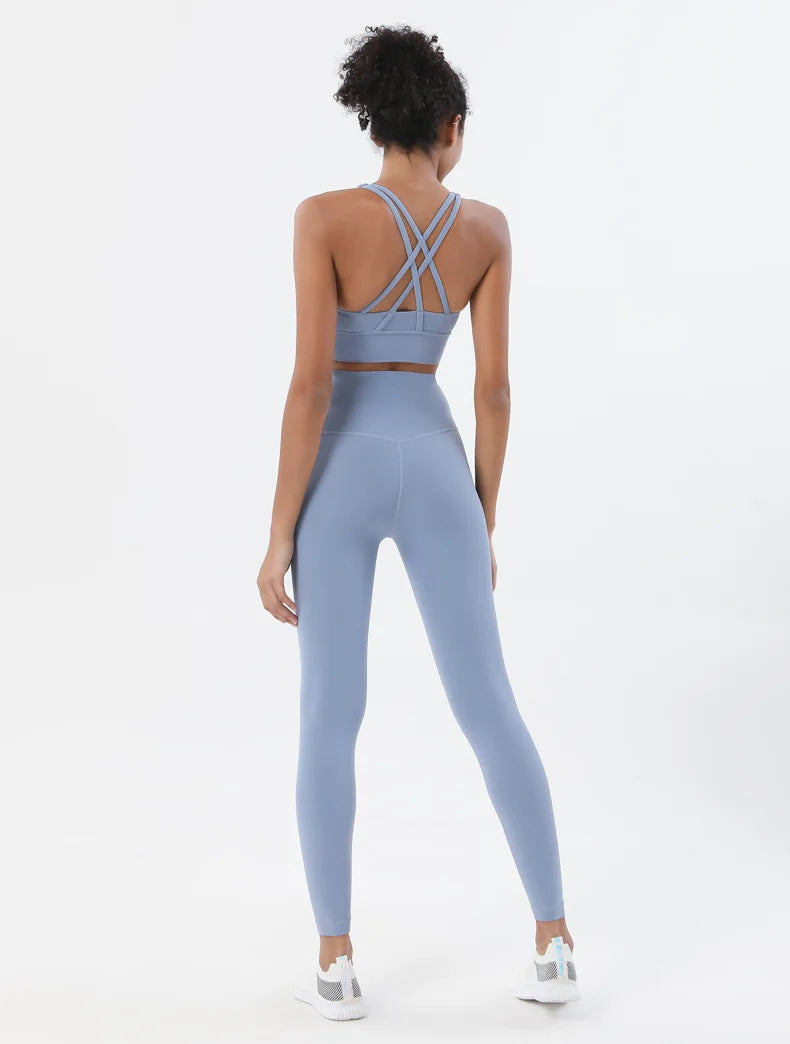 Women's two-piece nylon yoga set