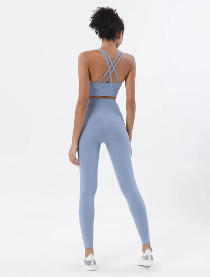 Women's two-piece nylon yoga set