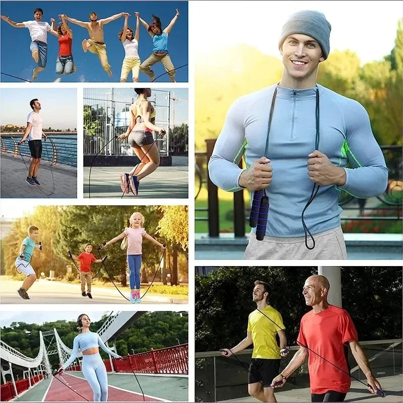 Adjustable speed jump rope