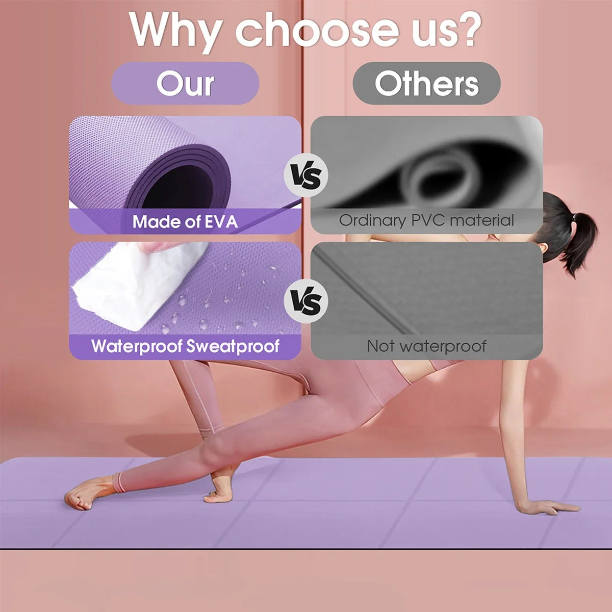 Foldable EVA yoga mat