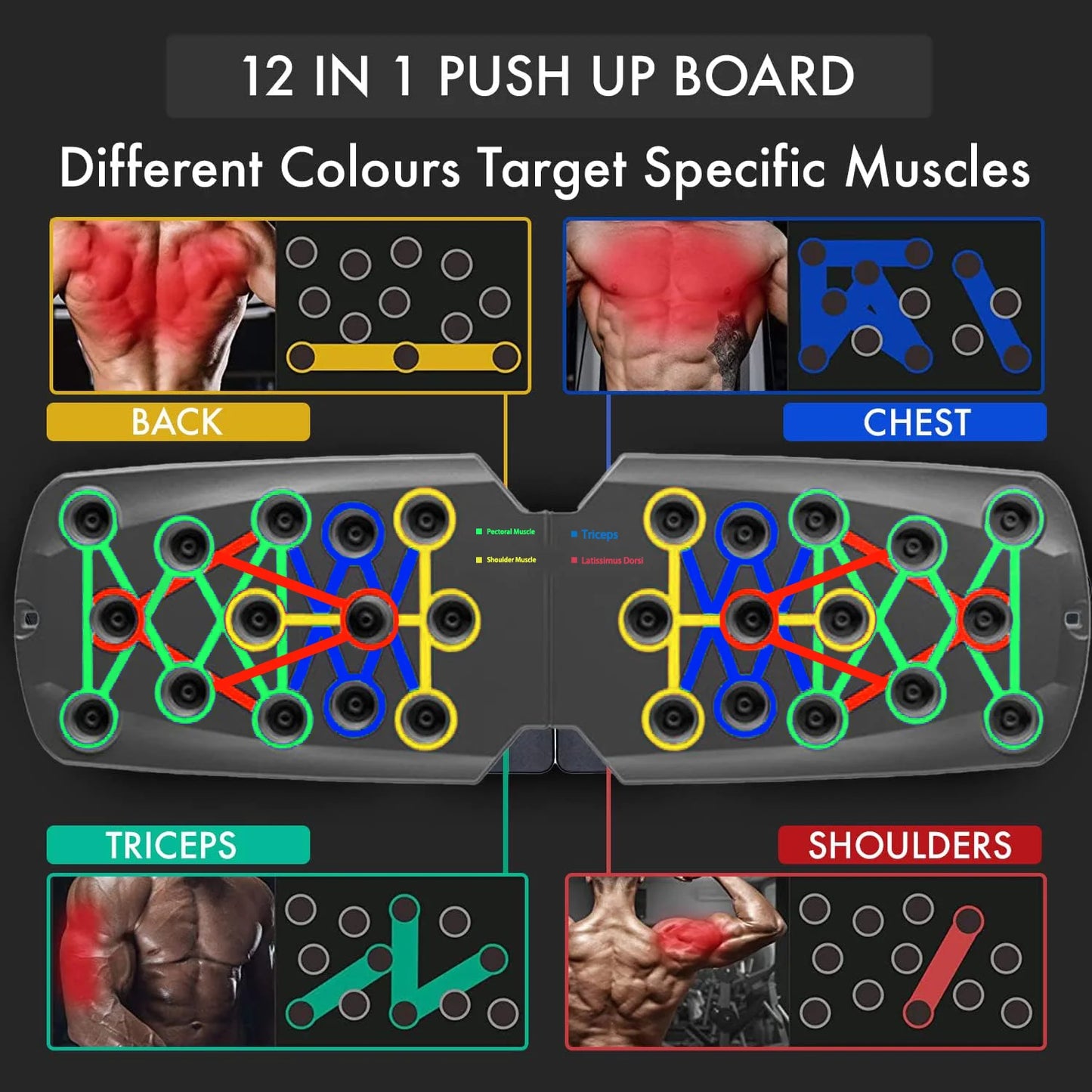 Portable multi-function push-up board