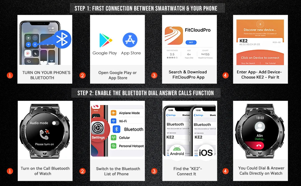 Men's Smartwatch with Bluetooth Calling