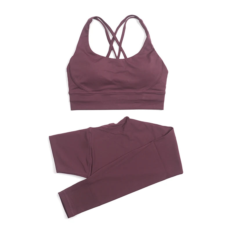 Women's two-piece nylon yoga set
