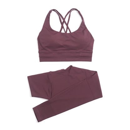 Women's two-piece nylon yoga set