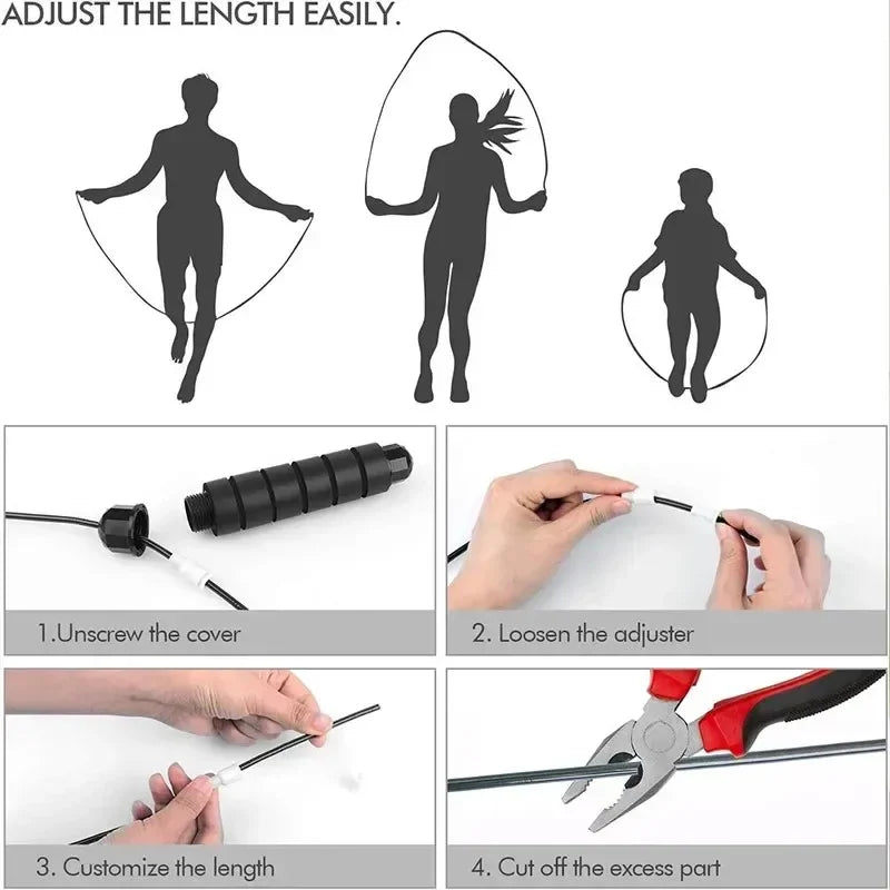 Adjustable speed jump rope