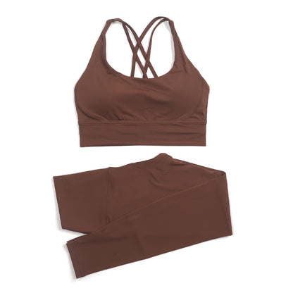 Women's two-piece nylon yoga set