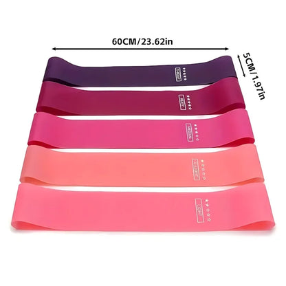 Set of 5 resistance exercise bands