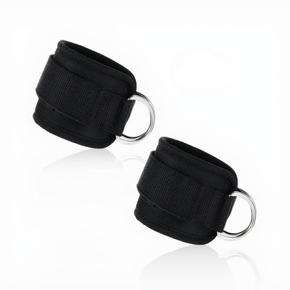 Adjustable ankle straps for cable workouts