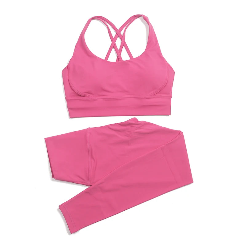 Women's two-piece nylon yoga set