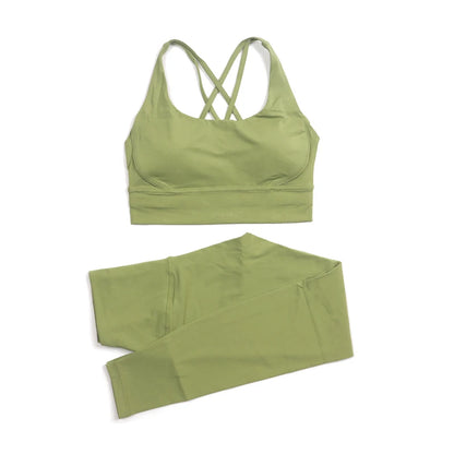 Women's two-piece nylon yoga set
