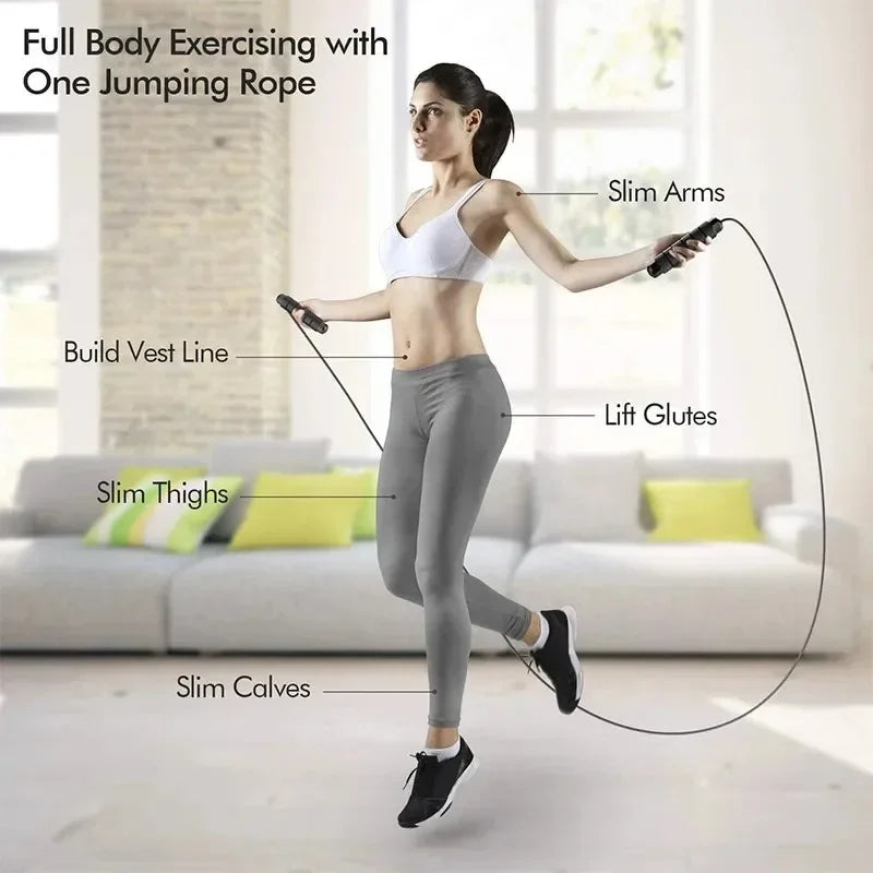 Adjustable speed jump rope