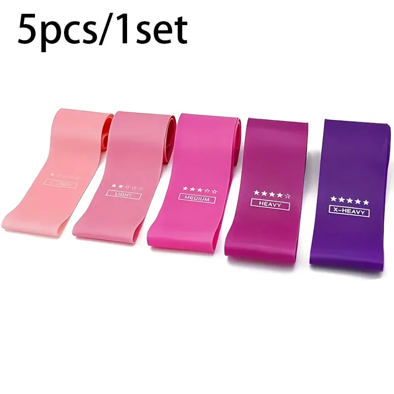 Set of 5 resistance exercise bands