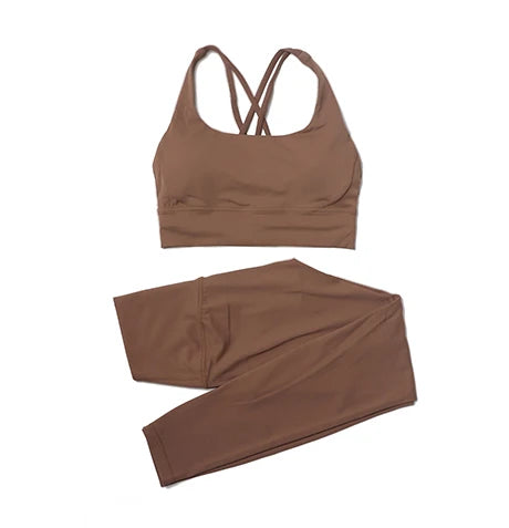 Women's two-piece nylon yoga set
