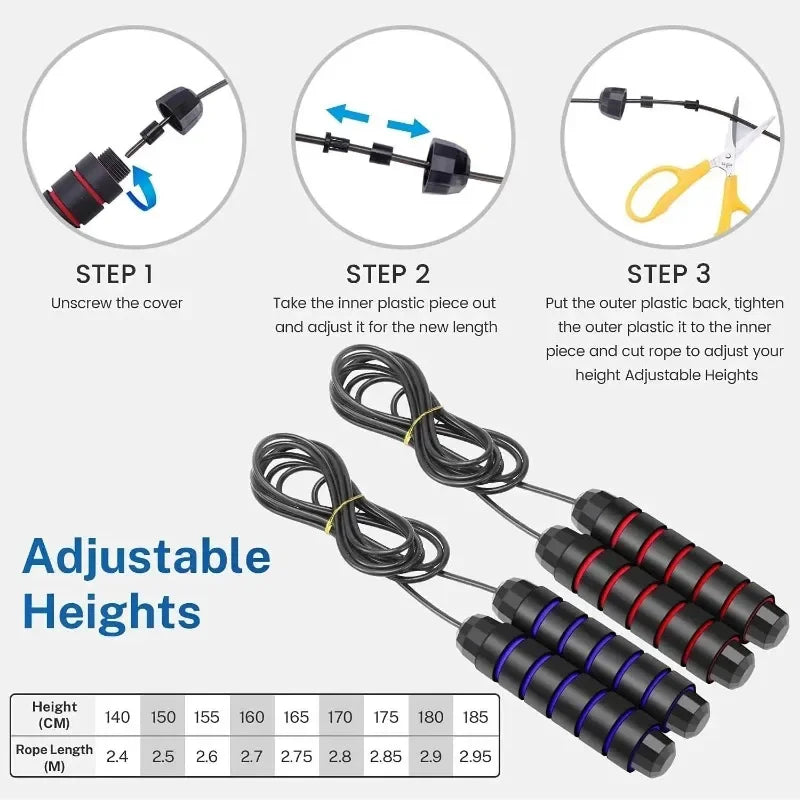 Adjustable speed jump rope