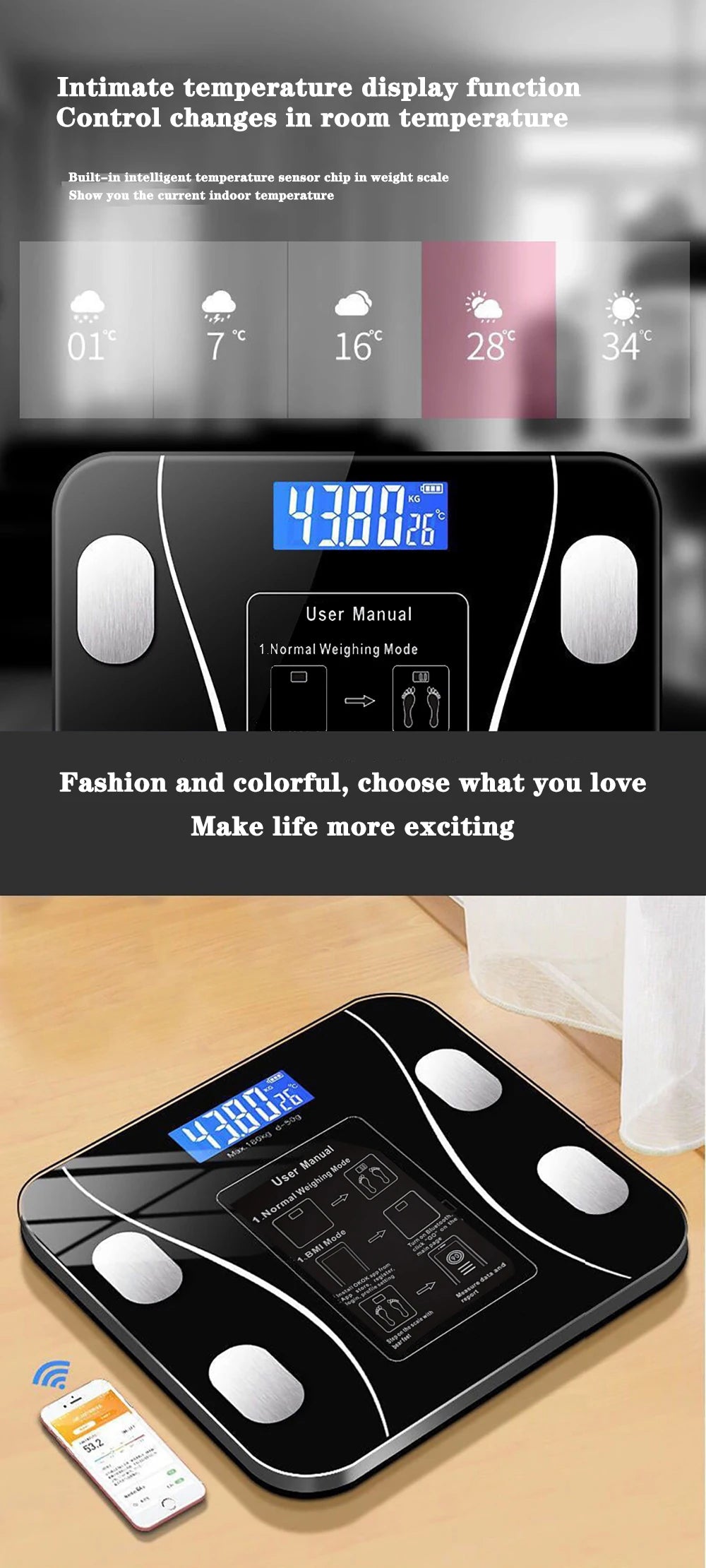 Smart scale for body fat measurement
