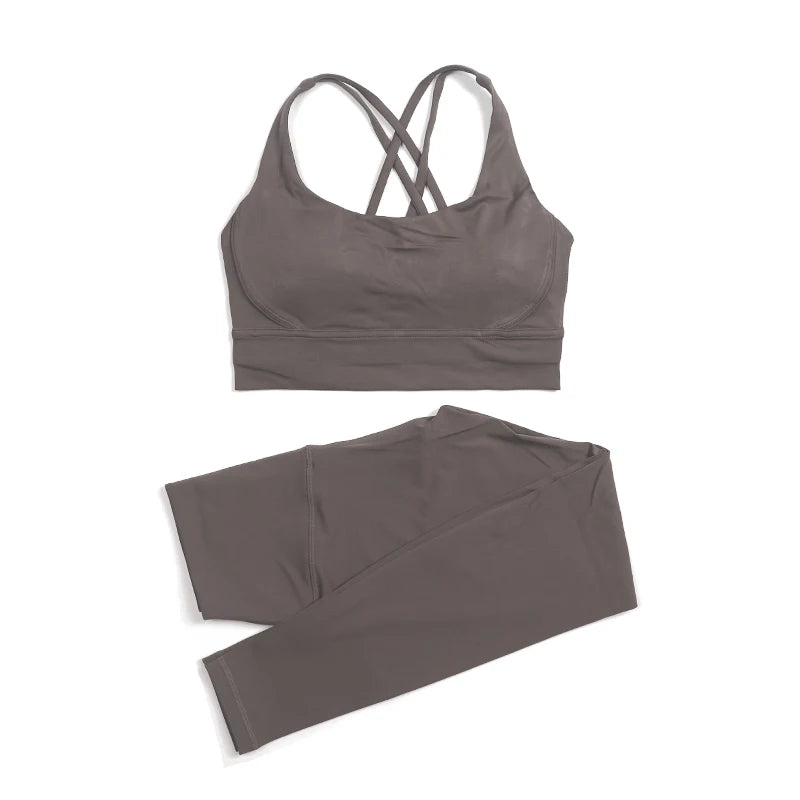 Women's two-piece nylon yoga set