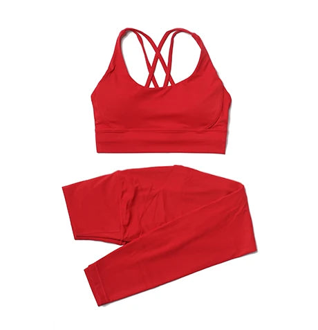 Women's two-piece nylon yoga set