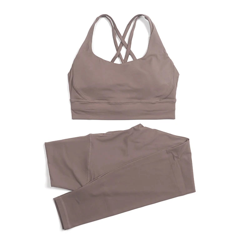 Women's two-piece nylon yoga set