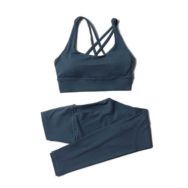 Women's two-piece nylon yoga set